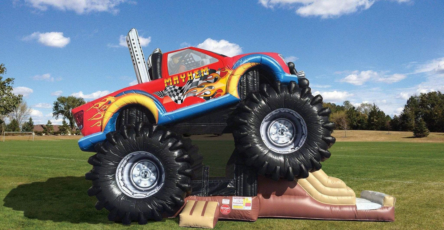 Monster Truck Inflatable Slide