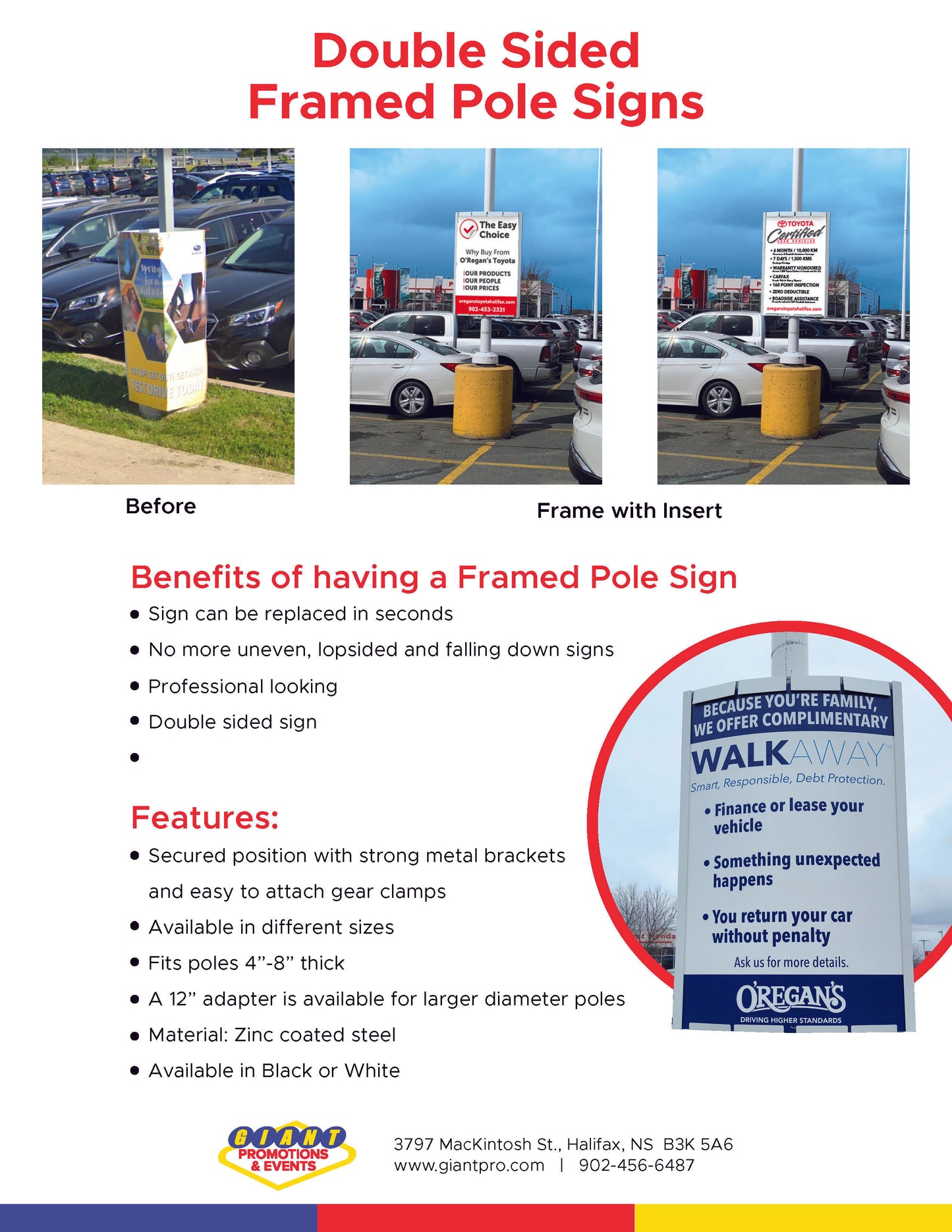 Double Sided Pole Signs
