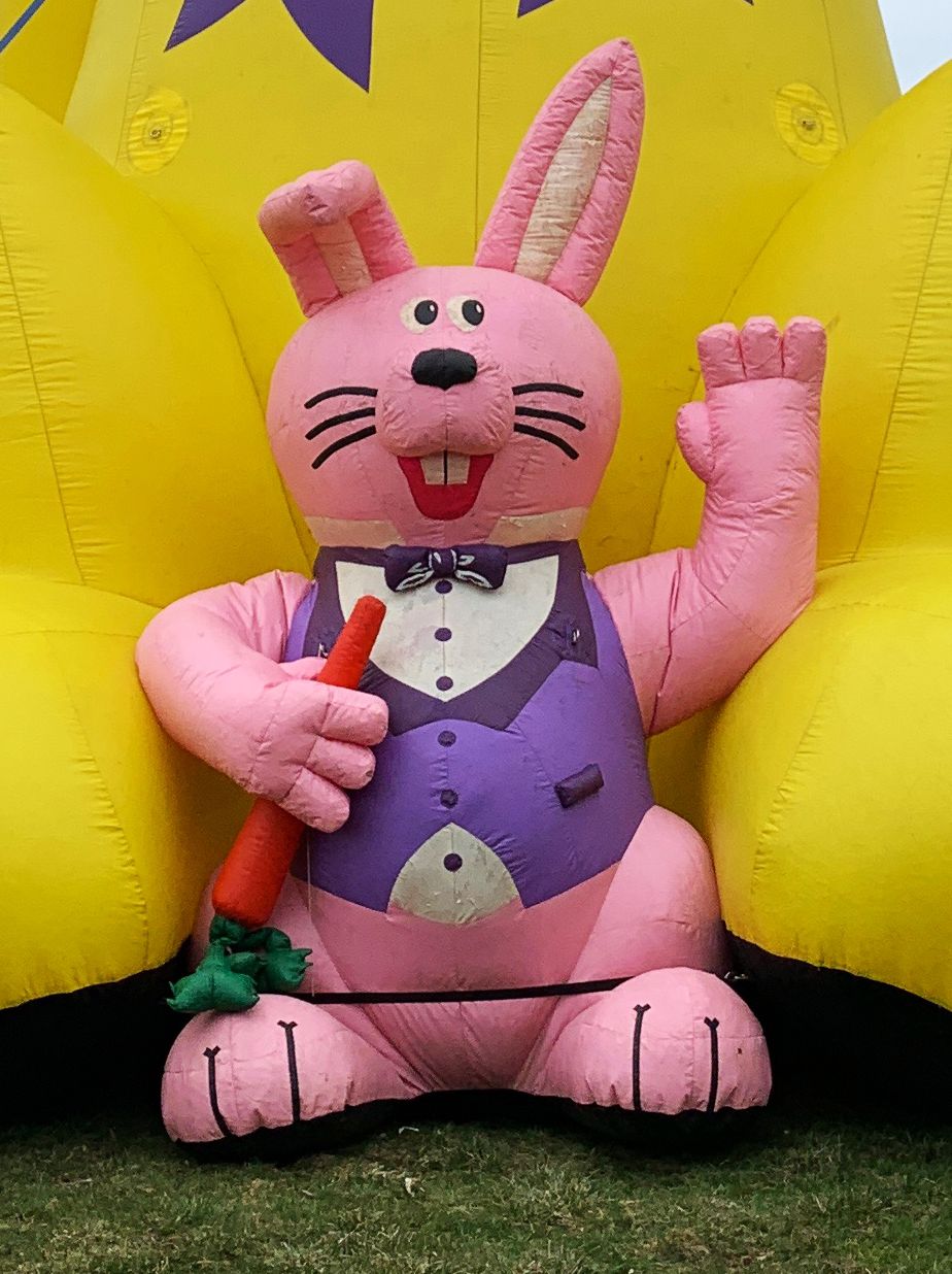 Inflatable Plush Rabbit Pink Cartoon Bunny Inflatable - Giant Promotions Online Store